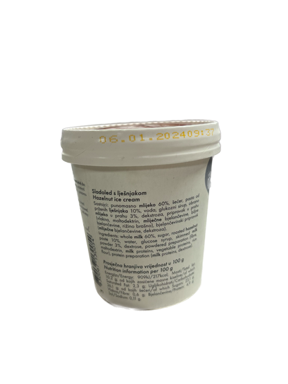 Hazelnut ice cream 125ml