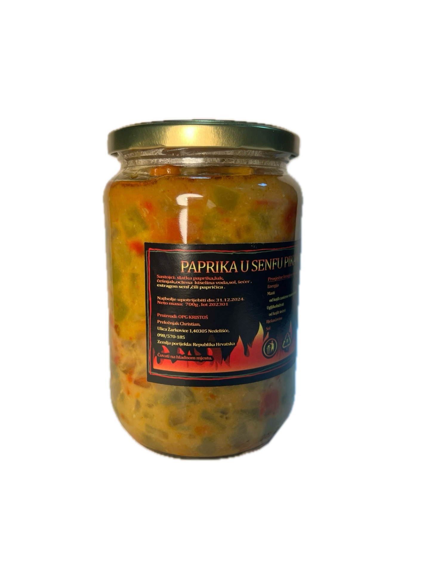 paprika in mustard 700 g spicy