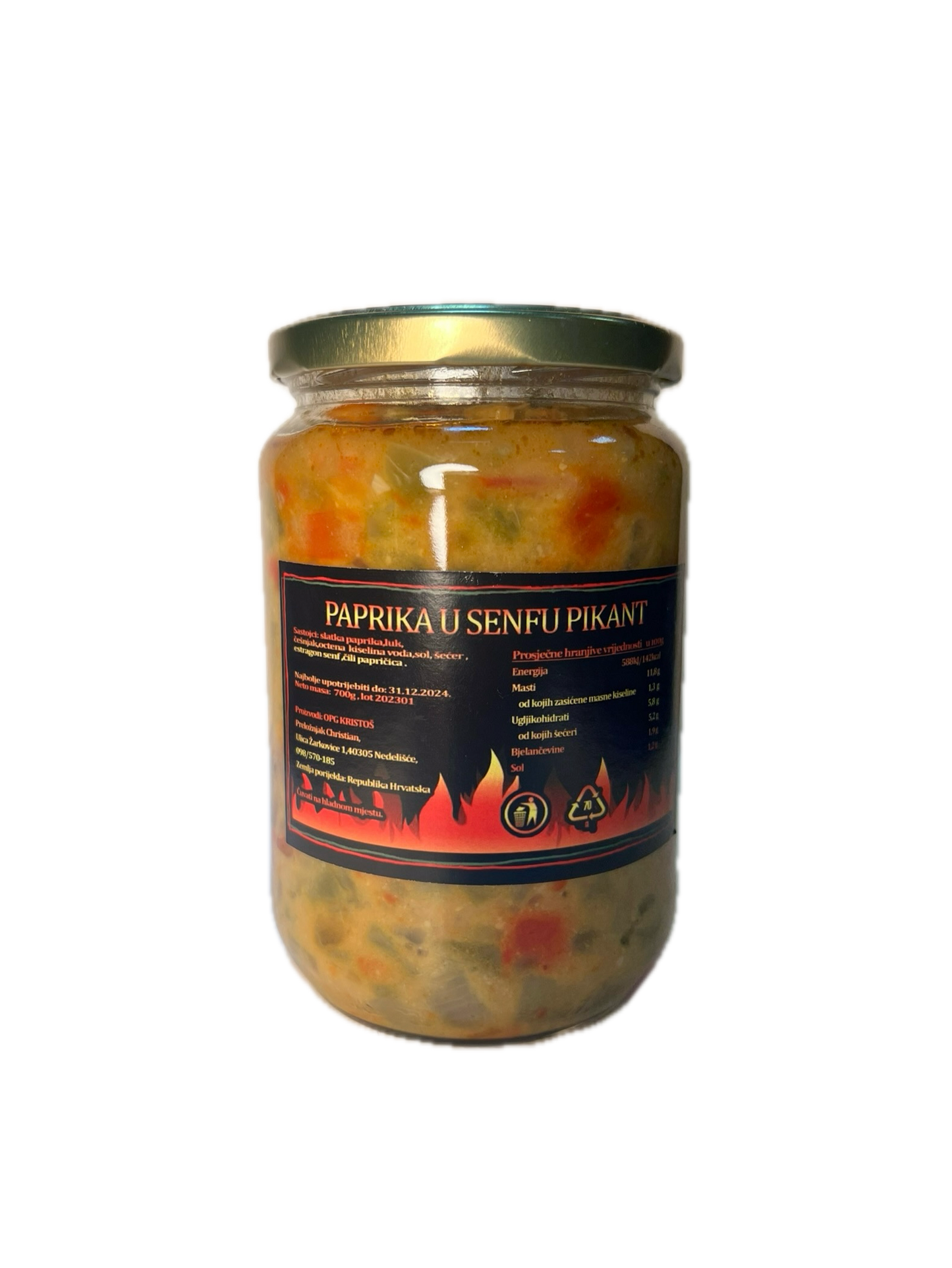 paprika in mustard 700 g spicy