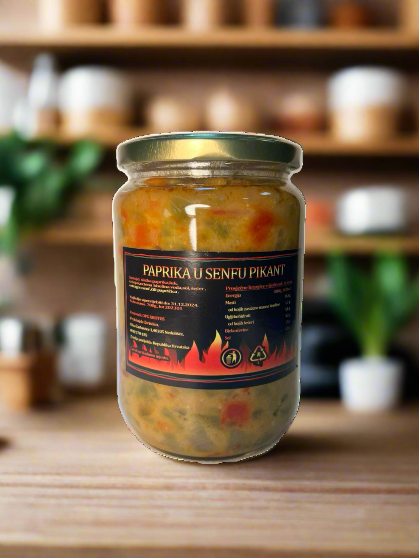 paprika in mustard 700 g spicy