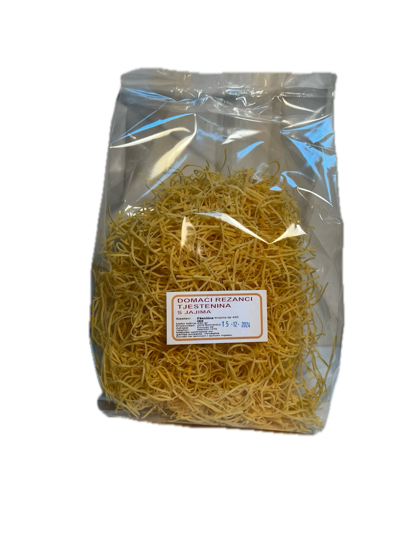 MISCELLANEOUS PASTA 250 g, (slices, cloths, grinders)