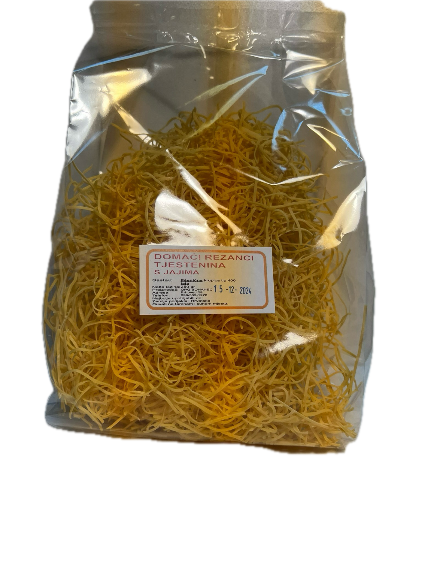 MISCELLANEOUS PASTA 250 g, (slices, cloths, grinders)