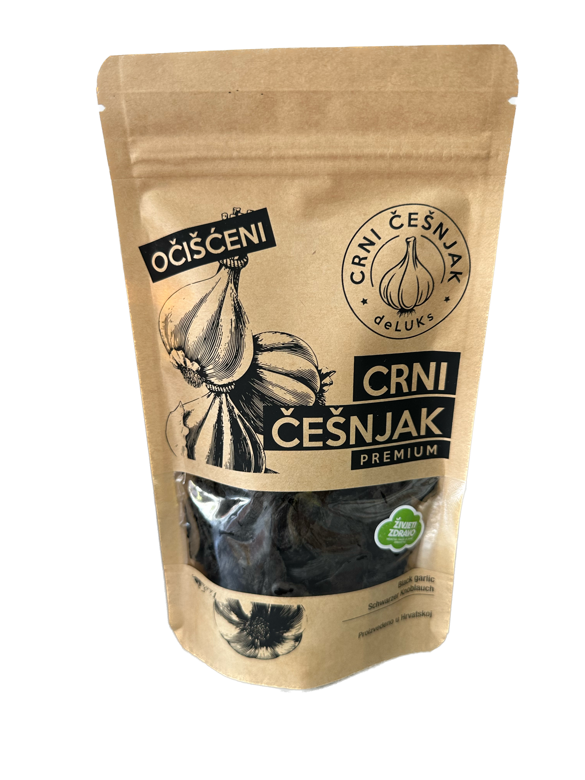 Crni cesnjak u ziplock vrecici, ocisceni, 150g